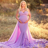 Sexy Shoulderless Maternity Photography Props Long Dress Shawl Fancy Pregnancy Dresses Maxi Gown For Pregnant Women Photo Shoots