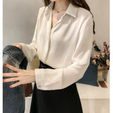 Autumn Women 2022 Fashion Blouses Solid Plus Size Female Clothes Loose Shirt Long Sleeve Blouse Simple OL Feminine Blusa Mujer