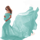 Rarove 17 Colors Maternity Photography Props Pregnancy Dress For Photo Shooting Off Shoulder Pregnant Dresses For Women Maternity Gown