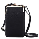 Brand Crossbody Bags Touch Screen Cell Phone Purse Bag Smartphone Wallet Metal Leather Shoulder Strap Handbag Women Bag