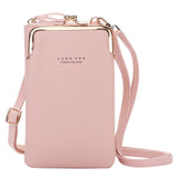 Brand Crossbody Bags Touch Screen Cell Phone Purse Bag Smartphone Wallet Metal Leather Shoulder Strap Handbag Women Bag