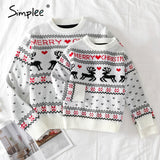 O-neck Christmas Sweater Family matching outfits Autumn winter Christmas deer print knitted pullovers 2021 New year