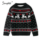 O-neck Christmas Sweater Family matching outfits Autumn winter Christmas deer print knitted pullovers 2021 New year