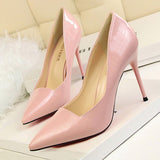 Rarove Fashion Women Pumps Patent Leather High Heels Shoes Women Stiletto Wedding Shoes Women Heels Plus Size 41 42 43