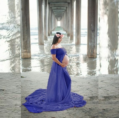 Maternity Photography Props Pregnancy Dress For Photo Shooting Off Shoulderless Pregnant Dresses For Women Maxi Maternity Gown