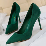 RAROVE New Women Pumps Suede High Heels Shoes Fashion Office Shoes Stiletto Party Shoes Female Comfort Women Heels