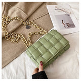 Rarove Luxury Handbags Women Bags Designer Knit Real Genuine Leather Chain Shoulder Bag Messenger Bag Cowhide Woven Purses and Handbags