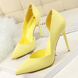 Women Pumps Fashion High Heels Shoes Black Pink Yellow Shoes Women Bridal Wedding Shoes Ladies Stiletto Party Shoe