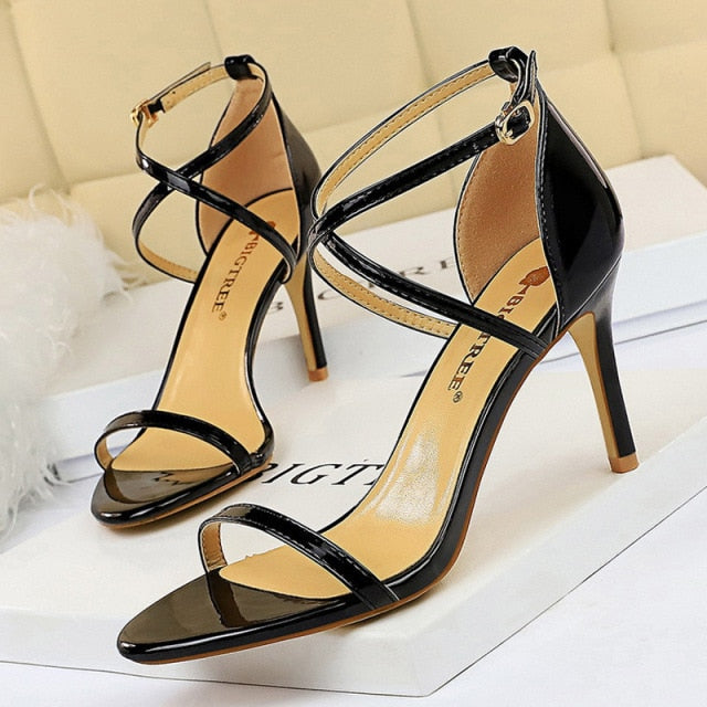 BIGTREE Shoes Buckle Strap High Heels 2020 New Women Heels Sandals Stiletto 11cm Sexy Heels Party Shoes Women Pumps Ladies Shoes