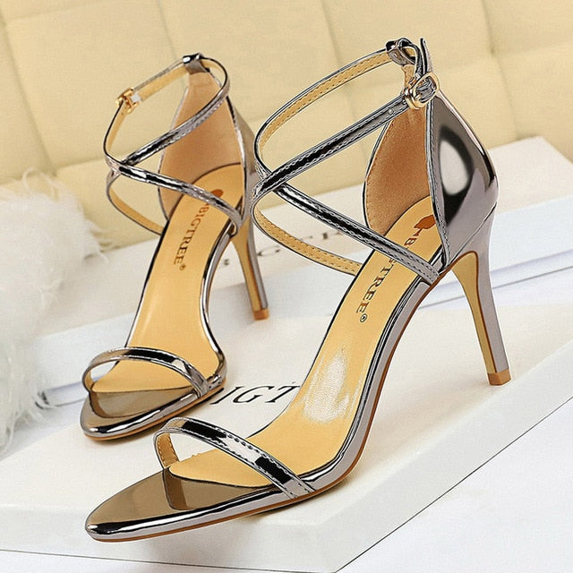 BIGTREE Shoes Buckle Strap High Heels 2020 New Women Heels Sandals Stiletto 11cm Sexy Heels Party Shoes Women Pumps Ladies Shoes
