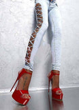 Rarove Hot Sales Summer Style Sexy 16cm Women Sandals High Heels Open Toe Buckles Nightclub Party Shoe Black Big Size 15