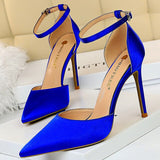 Hollow Out Woman Pumps High Heels Sexy Party Shoes Silk Ladies Shoes Pointed Toe Heeled Shoes 2022 Female Pumps