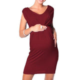 Maternity Clothes Pregnant Women Sleeveless Bodycon Dress Sexy Solid Dress Pregnancy Dress loose Maternity Dresses dropshipping