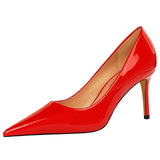 Patent Leather Woman Pumps Women Heels Stiletto 8 Cm High Heels Female Shoes Party Shoes Fashion Pumps Footwear