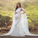 Tulle Shawl Maternity Dresses For Photo Shoot Sexy Fancy Pregnancy Maxi Gown Elegence Long Pregnant Women Photography Props 2022
