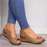 Rarove 2023 Woman Sandals Retro Wedges Summer Wedge Sandals Female Casual Sewing Women Shoes Comfortable Ladies Sandalias Plus Size
