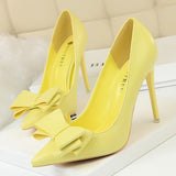 Bow-knot Pumps Women High Heels 2022 Fashion Women Heels Lady Stiletto Shoes Wedding Shoes Classic Pumps Footwear