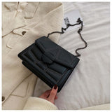 Rarove Rivet Chain Brand Designer PU Leather Crossbody Bags For Women Simple Fashion Shoulder Bag Lady Luxury Small Handbags