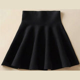 Rarove Women's Basic Versatile Stretchy Flared Casual Mini Skater Skirt sequin skirt  Wine Red Black Short Skirt