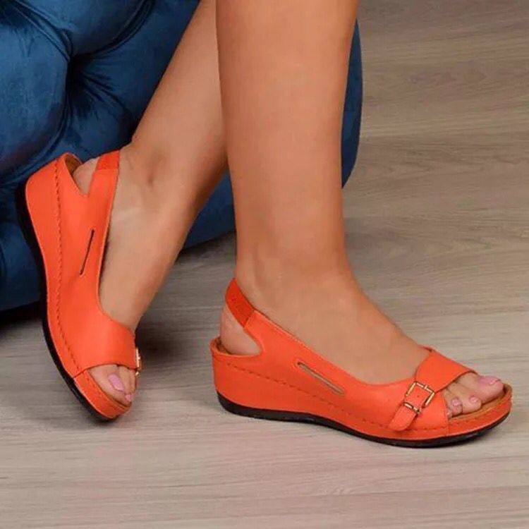 Rarove Sandalias mujer Female Wedge Heels Shoes Women Summer Comfortable Sandals Slip-on Flat Sandals Platform Sandalias 0531