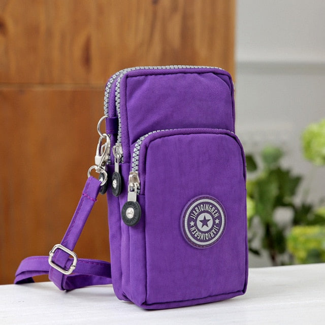 Small Shoulder Bags Nylon Women Mobile Phone Bags Mini Female Messenger Purse Lady Wallet New 2022