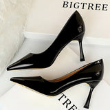 Patent Leather Shoes Woman Pumps Pointed Toe Women Heels Stiletto Office Shoes Women Party Shoes High Heels 8 Cm