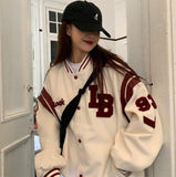 Harajuku BF jacket 2022 spring and autumn new loose Japanese college style baseball uniform mid length jacket female student ins