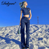 plaid checkerboard women 2 piece set short sleeve crop top flare pants bell patchwork streetwear fashion 2022 summer