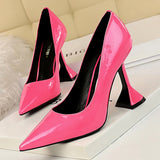 Rarove New Patent Leather Woman Pumps Fashion Women Shoes Banquet Shoes High Heels Spring Heeled Shoes Female Heels 2022