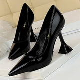 Rarove New Patent Leather Woman Pumps Fashion Women Shoes Banquet Shoes High Heels Spring Heeled Shoes Female Heels 2022