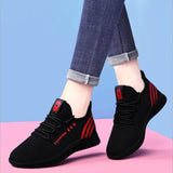 Rarove Women's Breathable Non-slip Platform Fashion 2022 Autumn New Casual Shoes Korean Running Shoes Black Sneakers shoes for women