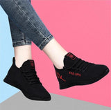 Rarove Women's Breathable Non-slip Platform Fashion 2022 Autumn New Casual Shoes Korean Running Shoes Black Sneakers shoes for women