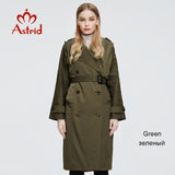 Astrid New Spring Autumn Trench Coat long Fashion Windproof  hood large size Outwear Windbreaker female clothing 7246