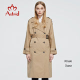 Astrid New Spring Autumn Trench Coat long Fashion Windproof  hood large size Outwear Windbreaker female clothing 7246