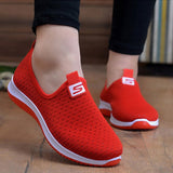 Rarove Autumn outfits Women's Sneakers Breathable Mesh Wedges Summer Shoes For Women Walking Shallow Solid Non Slip Casual Shoes Girls Tennis Rubber 0809