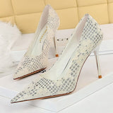 Fashion Women Pumps Sequin Cloth Pumps Women Shoes Stiletto High Heels Wedding Shoes Women Heels Plus Size 42 43