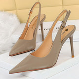 New Pointed Toe Woman Pumps Hollow Out High Heels Women Sandals Fashion Office Shoes Stiletto Heeled Shoes 2022