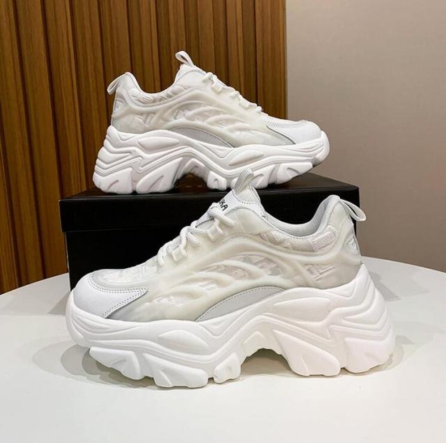 Rarover Platform Sneakers White Woman Vulcanize Shoes Femme Tenis Con