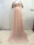 Lace Maternity Dresses For Photo Shoot Maxi Gown Long Pregnancy Dress For Baby Shower Elegence Pregnant Women Photography Props