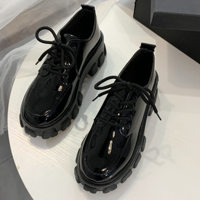 Autumn Boots Women Platform Shoes Thinken Heel Chunky Sneakers Black Punk Boots Shoes Height Increasing Botas De Mujer 2022