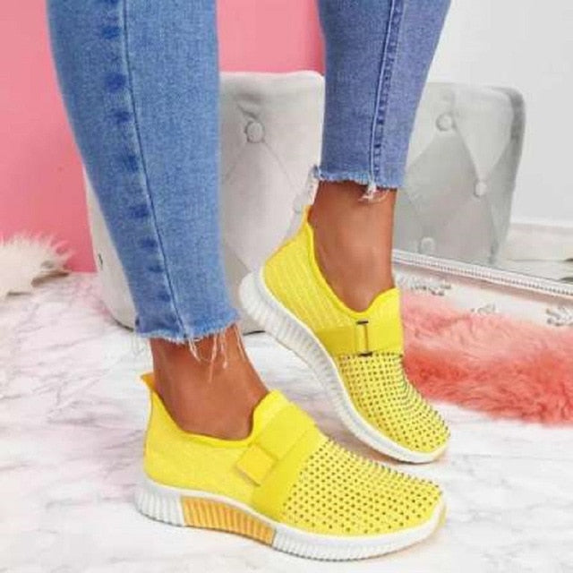Woman Sneakers Breathable Light Women's Footwear 2021 Vulcanized Shoes Lace Up Comfort Flats Walking Shoe Fashion Casual Female