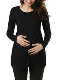 Loose Maternity Tunic Tops Plus Size Pregnancy Blouse Long Sleeve Ruffles T-shirt Maternity Clothes Pregnant Womens Clothing