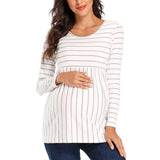 Loose Maternity Tunic Tops Plus Size Pregnancy Blouse Long Sleeve Ruffles T-shirt Maternity Clothes Pregnant Womens Clothing