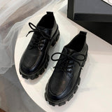 Christmas Gift Autumn Chunky Sneakers Platform Shoes Women Casual Shoes Height Increase Ladies Thick Heel Leather Shoes Zapatos Mujer