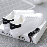 Women Sneakers 2021 Fashion Breathble Vulcanized Shoes Pu Leather Platform Shoes White Lace Up Casual Shoes Zapatos Mujer