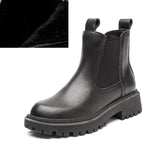 Women's Chelsea Boots Genuine Leather 2022 New Autumn Winter Fashion Women's Ankle Boots Retro Martin Boots Ladies