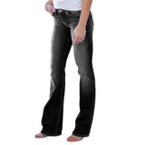 Rarove Skinny Flared Jeans Women's Fashion Denim  Pants Bootcut Bell Bottoms Stretch Trousers Women Jeans