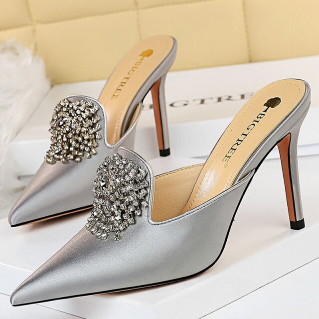 New Woman Pumps Rhinestone Shoes For Women Heels Wedding Shoes Elegant Party Shoes Women High Heels Lady Stiletto