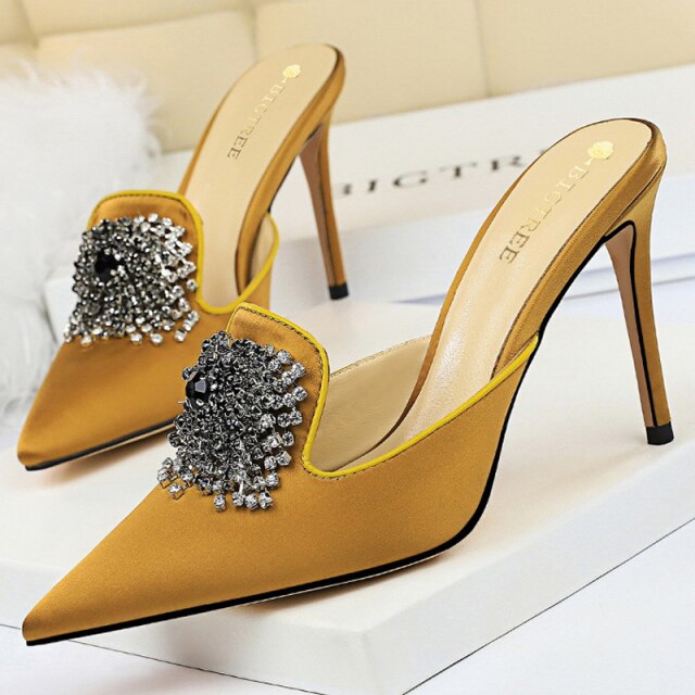 New Woman Pumps Rhinestone Shoes For Women Heels Wedding Shoes Elegant Party Shoes Women High Heels Lady Stiletto