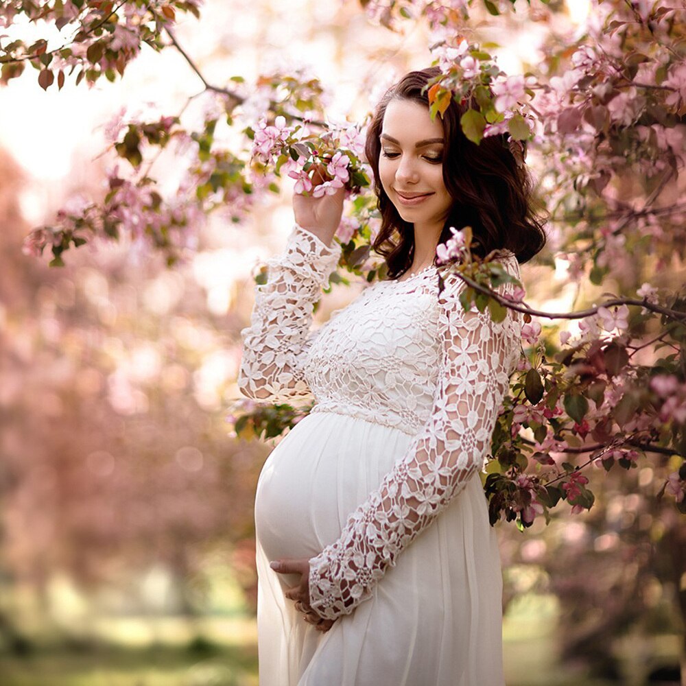 New Sexy Maternity Photography Dresses For Baby Shower Party Long Pregnancy Shoot Dress Cute Pregnant Women Maxi Gown Photo Prop